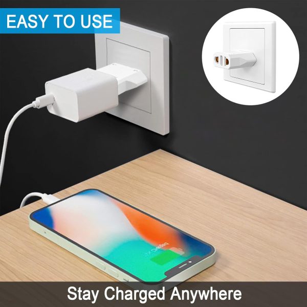 4 Pack Europe to US Plug Adapter, Plug Adapter European to American, 220v to 110v Adapter Plug Converter, EU to US Plug Adapter, Power Travel Adapters European to American - Image 2