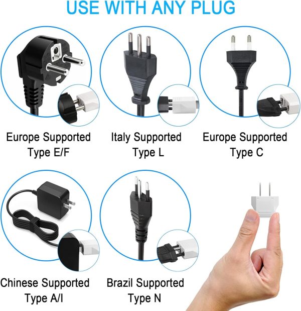 4 Pack Europe to US Plug Adapter, Plug Adapter European to American, 220v to 110v Adapter Plug Converter, EU to US Plug Adapter, Power Travel Adapters European to American - Image 4