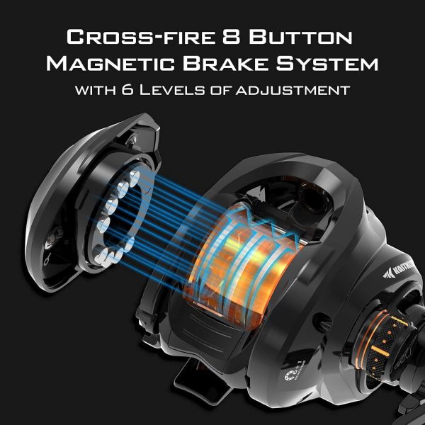 KastKing Zephyr Bait Finesse Baitcasting Reel, Carbon Fiber Fishing Reel - Drag Clicker Version, 7.2:1 Gear Ratio Fishing Reel - 5.6oz Lightweight Bait Finesse System Freshwater Saltwater Casting Reel - Image 7
