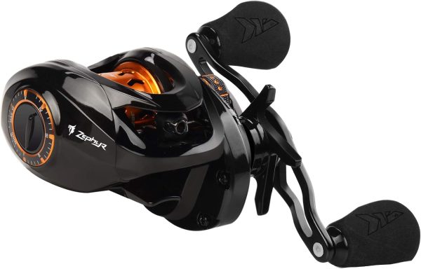 KastKing Zephyr Bait Finesse Baitcasting Reel, Carbon Fiber Fishing Reel - Drag Clicker Version, 7.2:1 Gear Ratio Fishing Reel - 5.6oz Lightweight Bait Finesse System Freshwater Saltwater Casting Reel - Image 9