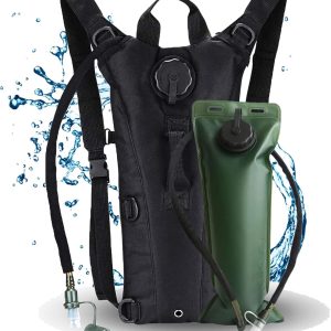 Water Backpack for Hiking Black Water Hydration Backpack with 3L Water Bladder Lightweight Waterproof Water Bag Backpack Tactical Water Backpack for Cycling Hiking